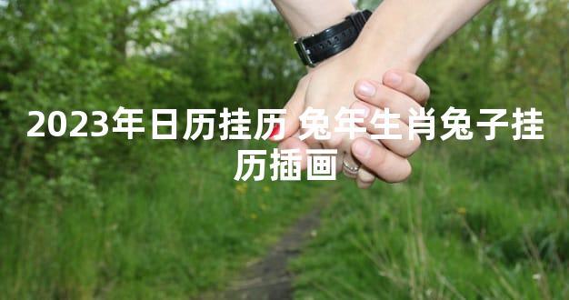 2023年日历挂历 兔年生肖兔子挂历插画